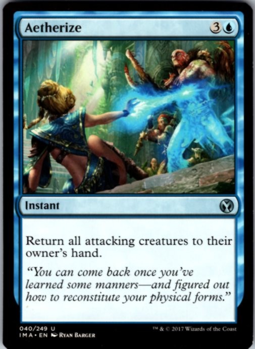Aetherize 40 Uncommon Iconic Masters Magic: The Gathering Lightly Played