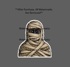 Mummy Sticker Waterproof Decal Egypt Hieroglyphs Book Movie History Gift NEW