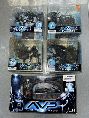 McFarlane Alien vs Predator AVP Playsets LOT Birth of the Hybrid SEALED