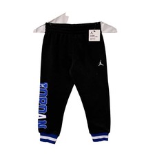 Air Jordan Boys Black Blue Graphic Fleece Jogger Sweatpants Size 4-5Y