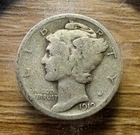 1919-P Mercury Dime - Actual Silver Coin Shown - Free Shipping & Tracking INV503