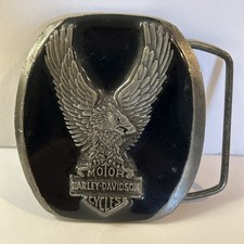 Harley-Davidson Vintage Eagle Logo Belt Buckle 1980 Indiana Metal Craft