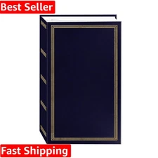 Refillable Navy Blue Photo Album, 504 Pockets - Protect and Display Memories