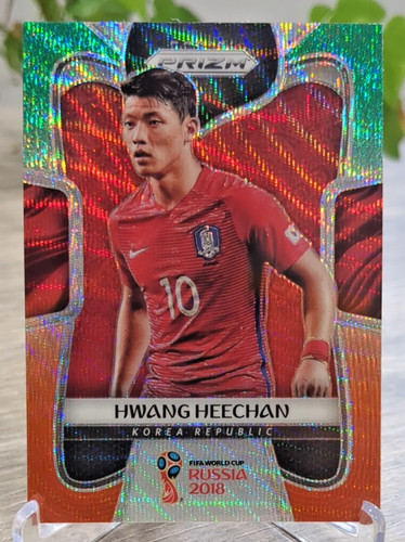 Hee chan Hwang [Green & Orange Wave] #189 2018 Panini Prizm World Cup card