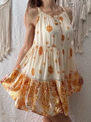   Free People Trapeze Tunic Slip Dress Boho Sommerkleid Sundress XS