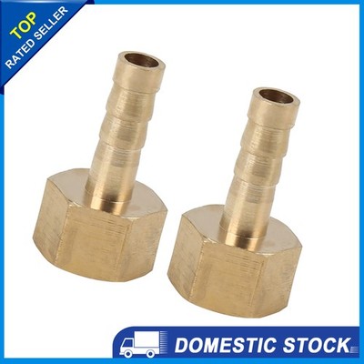 2Stk Messing-Schlauchanschlussstücke,6mm Schlauch-ID x G 1/4'' NPT-Innengewinde