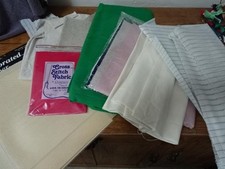 LG Lot Cross Stitch Fabric-Aida,Linens Waste Cloth,Perforated Paper,mix colors