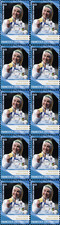 Francesca Lollobrigida Milano Cortina Speed Skating Olympic Gold Stamp Strip #2