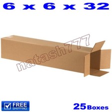 25 - 6x6x32 Cardboard Boxes 32ECT Mailing Packing Shipping Corrugated Carton