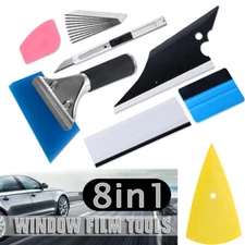 8 PCS Car Window Tint Wrapping Vinyl Tools Squeegee Scraper Applicator Kits US