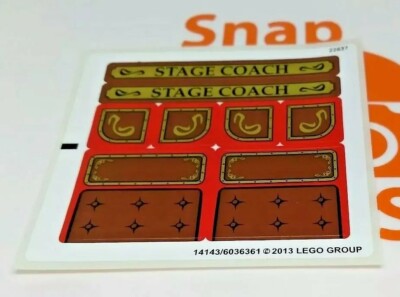 NEW Lego 79108 Sticker Sheet The Lone Ranger Stagecoach Escape