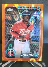 2024 Topps Pro Debut Ariel Castro Orange Lava Refractor 18/25 Twins