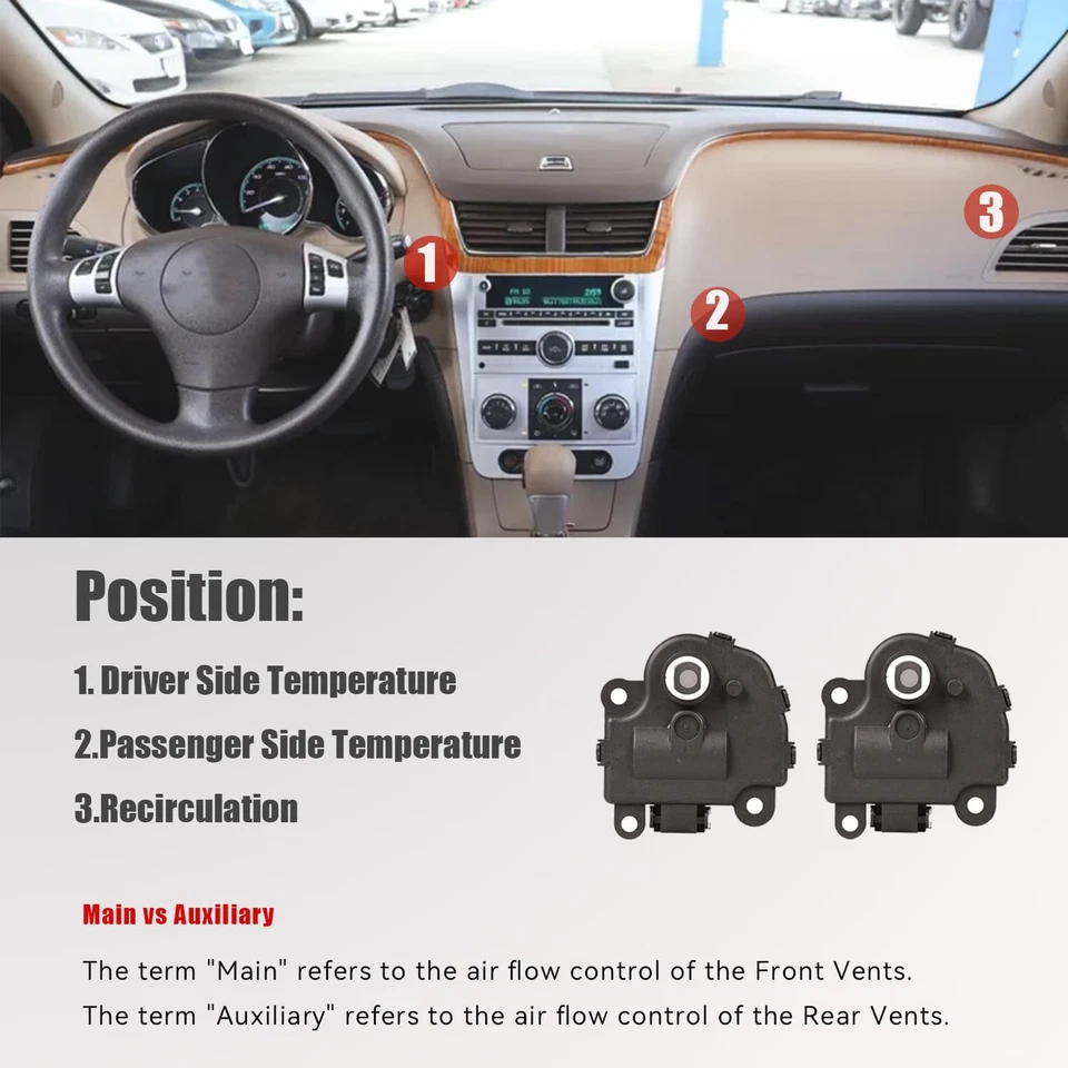 2X Actuador de puerta de mezcla de aire calentador de climatización para Chevrolet Impala Corvette 604-108 Foto 4 de 4