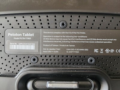 Peloton Bike TABLET Model PLTN-TTR01 Touch-Screen *AS IS* FOR PARTS