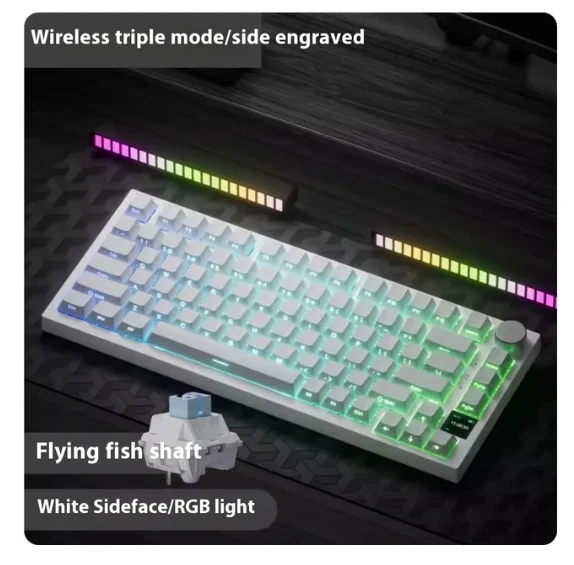 Mechanical Keyboard with TFT Screen Multifunctional Knob Gaming Keyboard Triple Mode Connectivity for Enhanced Performance Mechanical Keyboard with TFT Screen Multifunctional Knob Gaming Keyboard Triple Mode Connectivity for Enhanced Performance