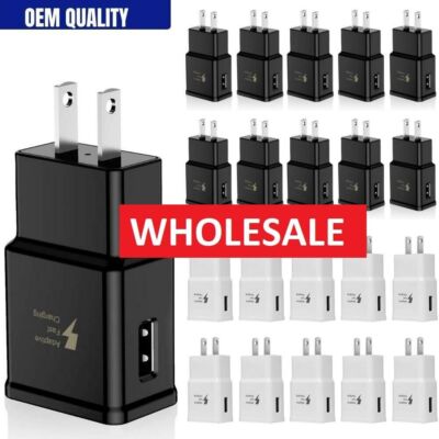 Wholesale Bulk Adaptive USB Fast Wall Charger Power Adapter For Samsung Galaxy