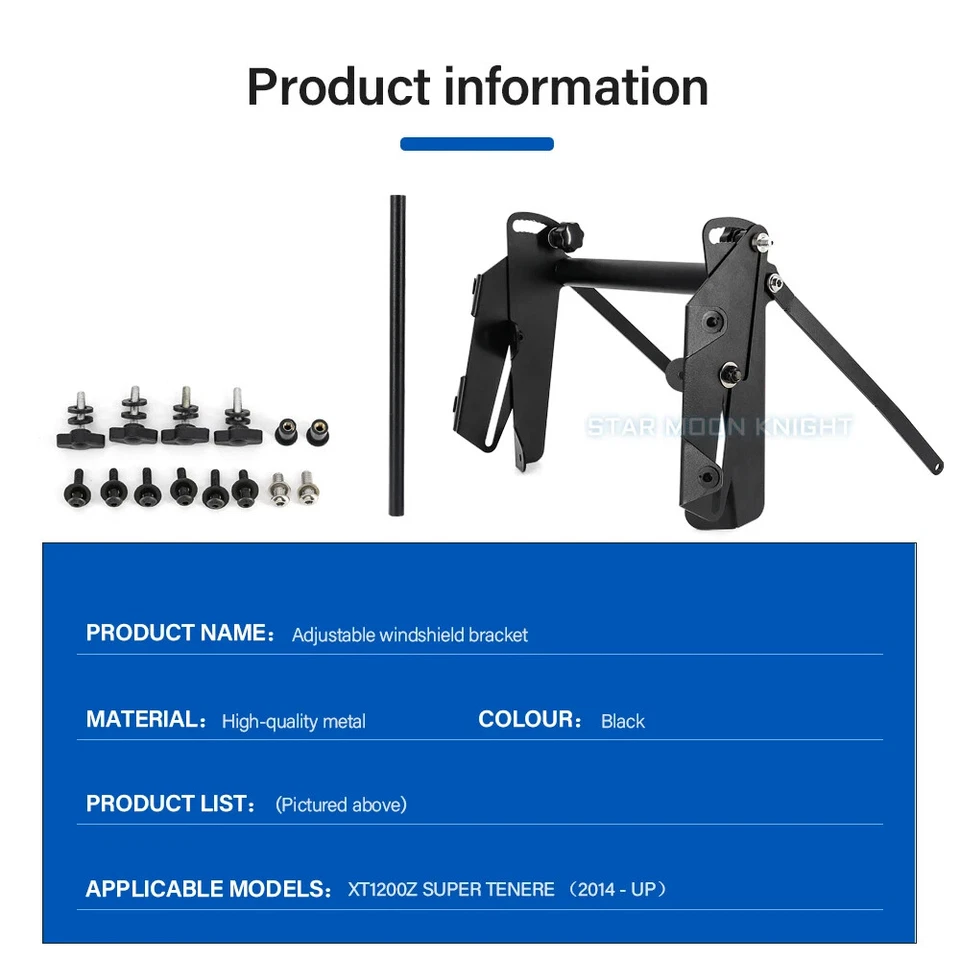 For Yamaha Super Tenere XT1200Z 2014 - UP 12/22mm Windshield Mount Bracket kit - Изображение 3 из 4