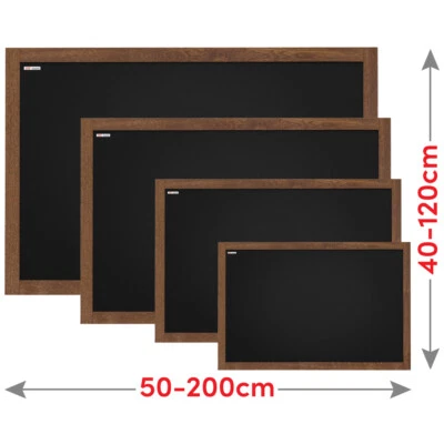 ALLboards Lavagna Nera da Gesso Cornice Legno Bar Ristoranti Menu [8xDIMENSIONI]