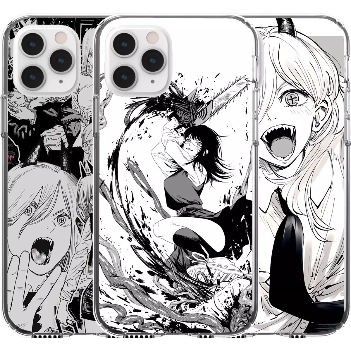 Silicone Cover Case Anime Manga Chainsaw Man Denji Power Makima Devil Waifu  Cute