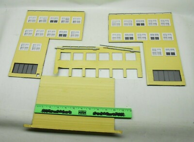 #ad Menards Building part yellow window wall building facade walls part O scale $45.00