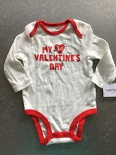 NWT My First Valentine's Day snap BODYSUIT Carter's bodysuit 6 months