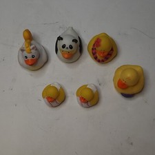 Set Of 6 Mini Rubber Ducks Assorted Mix