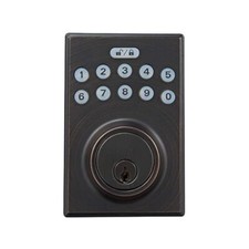 Amazon Basics Electronic Keypad Deadbolt Keyed Entry - Oil Bronze - SHIPS NOW