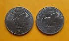 Lot of 2x Dwight Eisenhower + Apollo 11 One Dollar $1 coins 1971 + 1972