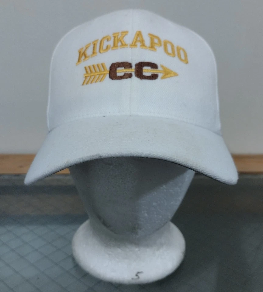 Kickapoo Chiefs Cross Country High School Dad Cap Hat White Size S - M Fitted - Image 3 of 4