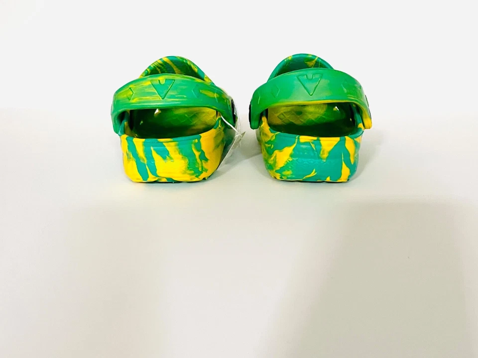 Zuecos AirWalk Compel 2 verde amarillo tie dye mulas niños 1 3 4 6 7 8 9 12 13 Foto 4 de 4