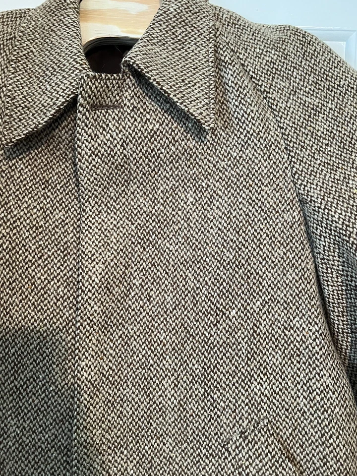 Abrigo Barneys Marrón Tweed Lana Virgen Abrigo 33R Egon Von Furstenburg De Colección Foto 3 de 4
