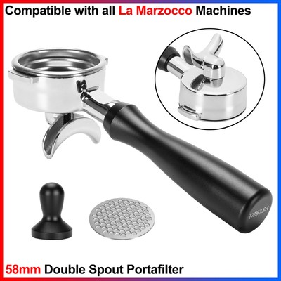 Compatible W/ all La Marzocco Machines - Removable 58mm Double Spout Portafilter