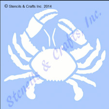 CRAB STENCIL STENCILS BIG TEMPLATE TEMPLATES SEA MOLLUSK MARINE NEW 12" X 10"
