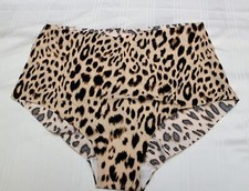 XL Victoria's Secret No Show Midi Brief Panties - Champagne Leopard