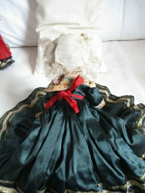 Grande Poupée Petitcollin Ancienne En Celluloïd Costume Régional