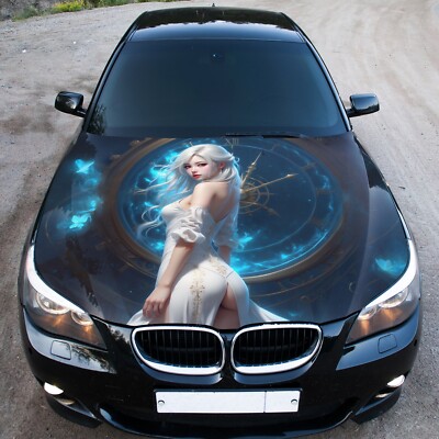 Sexy Anime Girl Car Hood Wrap Decal Vinyl Sticker Graphic For Car and Truck
