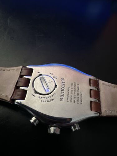 Swatch Irony Swiss Made Chrono V8 42MM Braun Leder 8,5" Uhr SR936SW - Bild 4 von 14