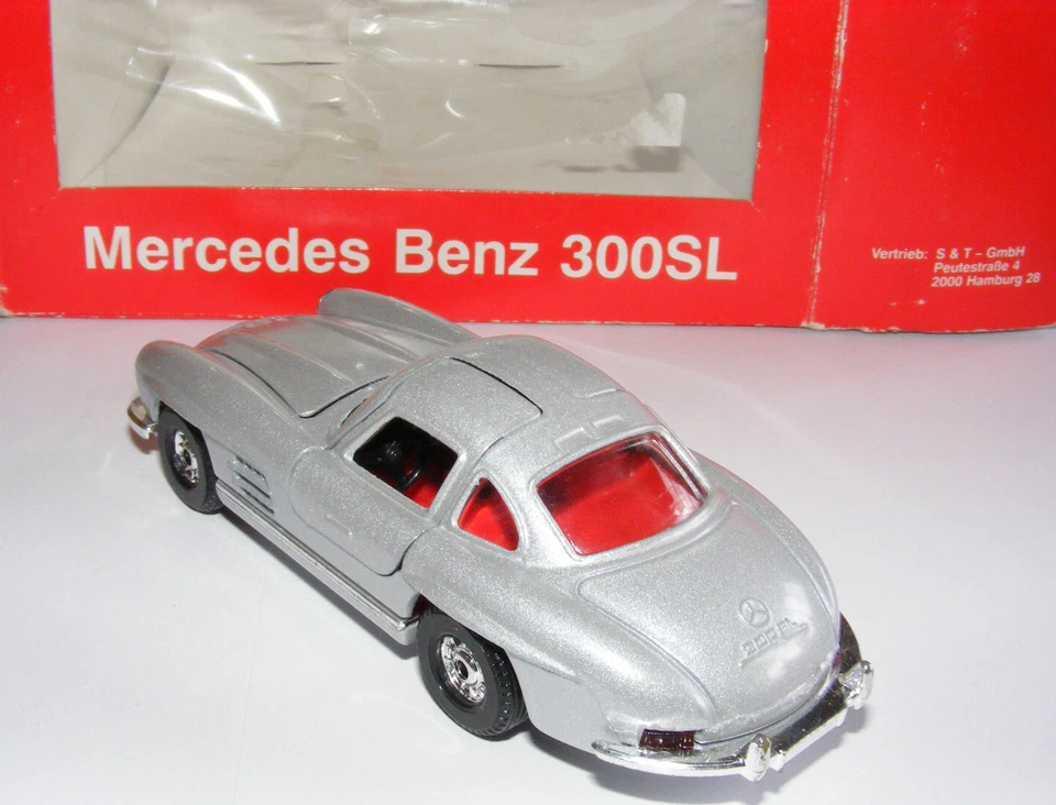 Corgi Toys S&T Vertrieb Sonderverpackung Mercedes Benz 300 SL silber Modellauto - Bild 4 von 4