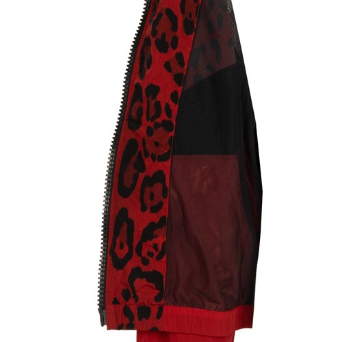 Dolce & Gabbana Leopard Print Bomber Jacket Dg Logo Red Black Sweatshirt 13446 - Picture 6 of 6