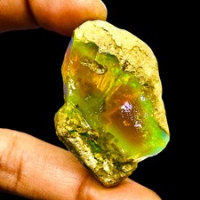88.40 Cts Natural Opal Raw Rough 46x29mm Multi Fire Collectors Loose Gemstone