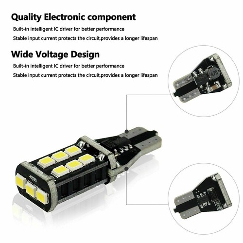 2X T15 W16W LED CANBUS Bremslicht 12V 2835 15SMD Rückfahrlicht DRL Lampe Birne - Picture 3 of 11