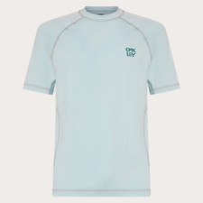 Oakley Mens Coral Rashguard Active Top Short Sleeve Tee Frost Medium