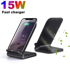 US 15W Wireless Charger Charging Dock For iPhone 15/14/13 Samsung S24 S23 Note20