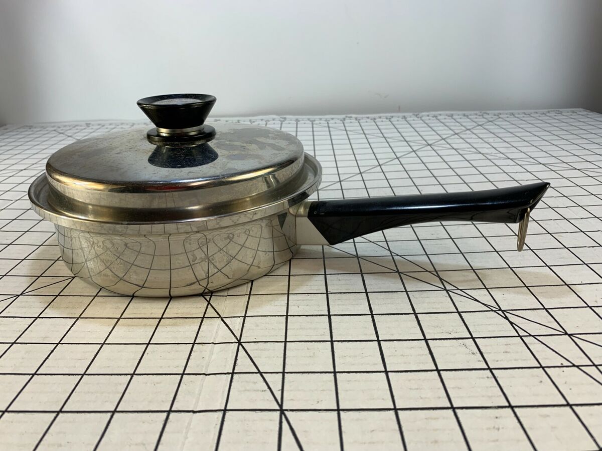 Vintage Mid Century Amway Queen Cooking Stove Top Pot Pan Vintage Mid Century Amway Queen Cooking Stove Top Pot Pan