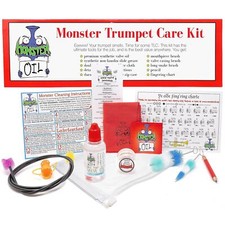 Trumpet Cleaning Kit Includes Brushes Oils Cloth Instructions Puppet USA Made