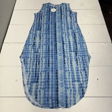 Anrabess Blue Tie Dye Print Sleeveless Tank Dress With Pockets Women’s Size XXL