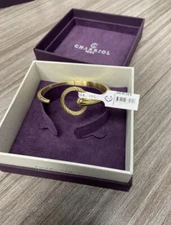 Charriol Infinity Zen Steel Bangle 04-404-1232-0C Yellow Gold-Women’s Sz Medium