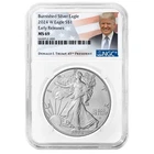 2024-W $1 1-oz Burnished American Silver Eagle NGC MS69 ER Trump Label