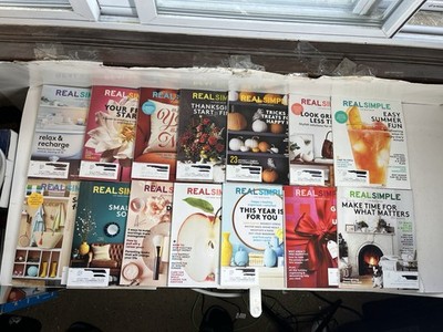Real Simple Magazines Lot  Of 14 Bundle 2015-2017 Recipes Lifestyle Mixed Months