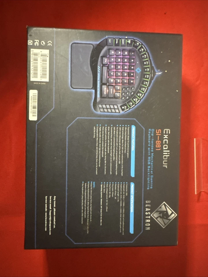Beastron Excalibur SI-881 One Handed Mechanical Gaming Keyboard RGB backlit - Image 2 of 3
